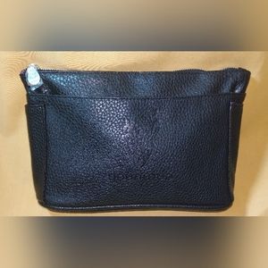 Beautiful Black Multi Pocket Clutch With Younique Emblem Front
